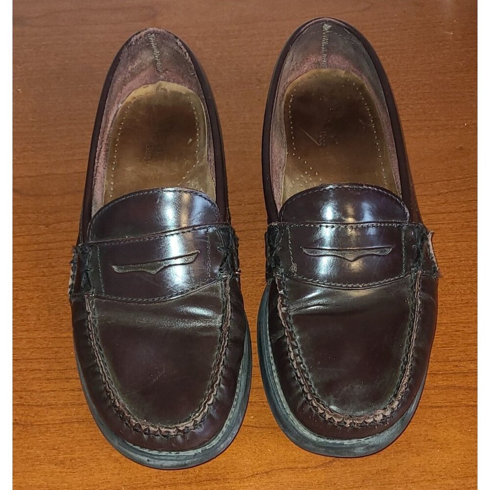 Bass Women’s Weejuns Shoes Sz.10 GH Bass & Co Leather Penny Loafers Burgundy
